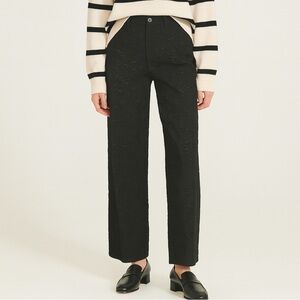 Tanya Taylor black jacquard pants